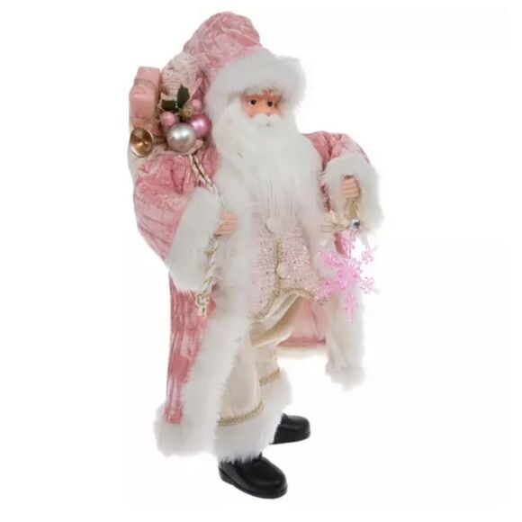 Pink Snowflake Santa - Picture 1 of 3